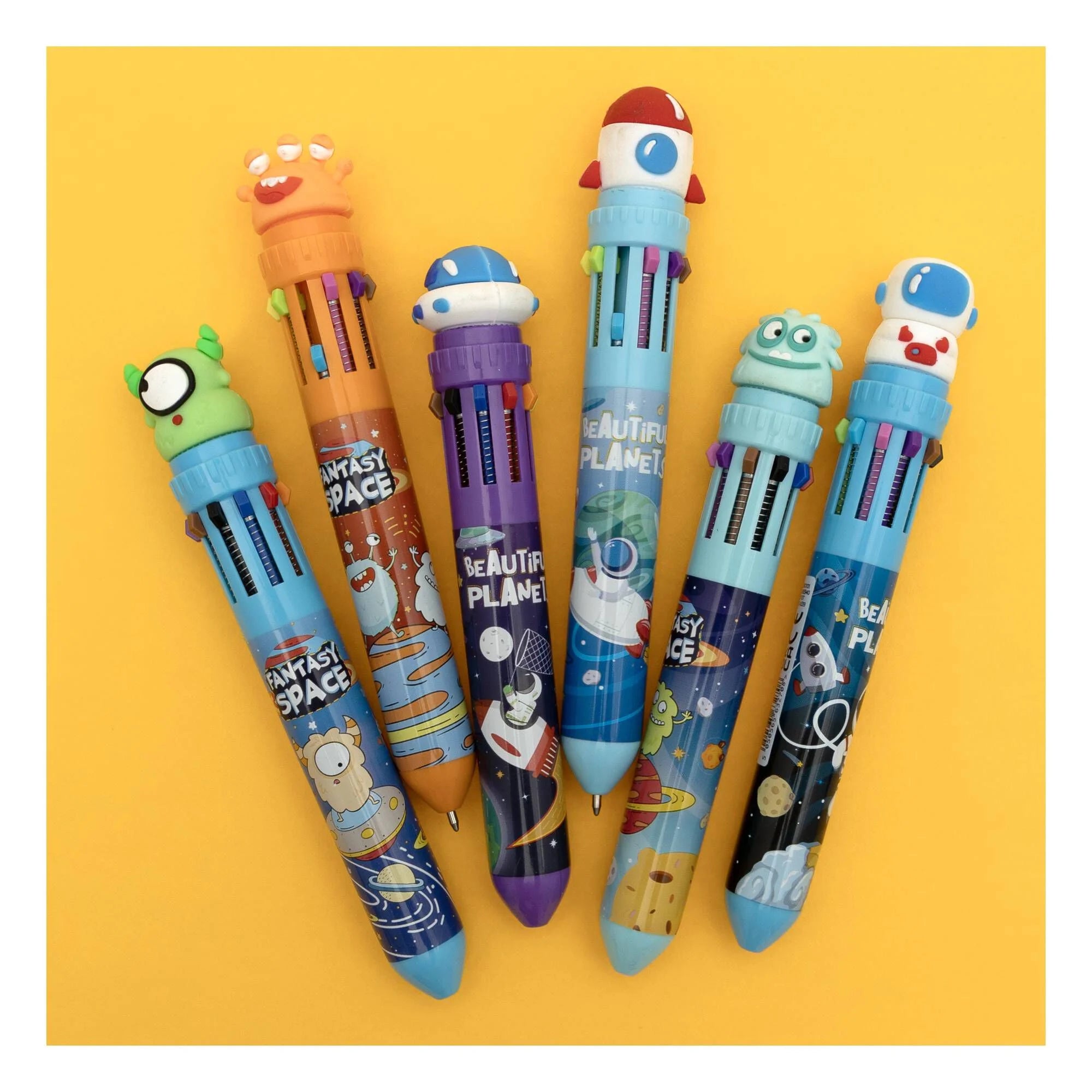 Space Design Multi Colour Pen | 10-Colour | 6 Designs