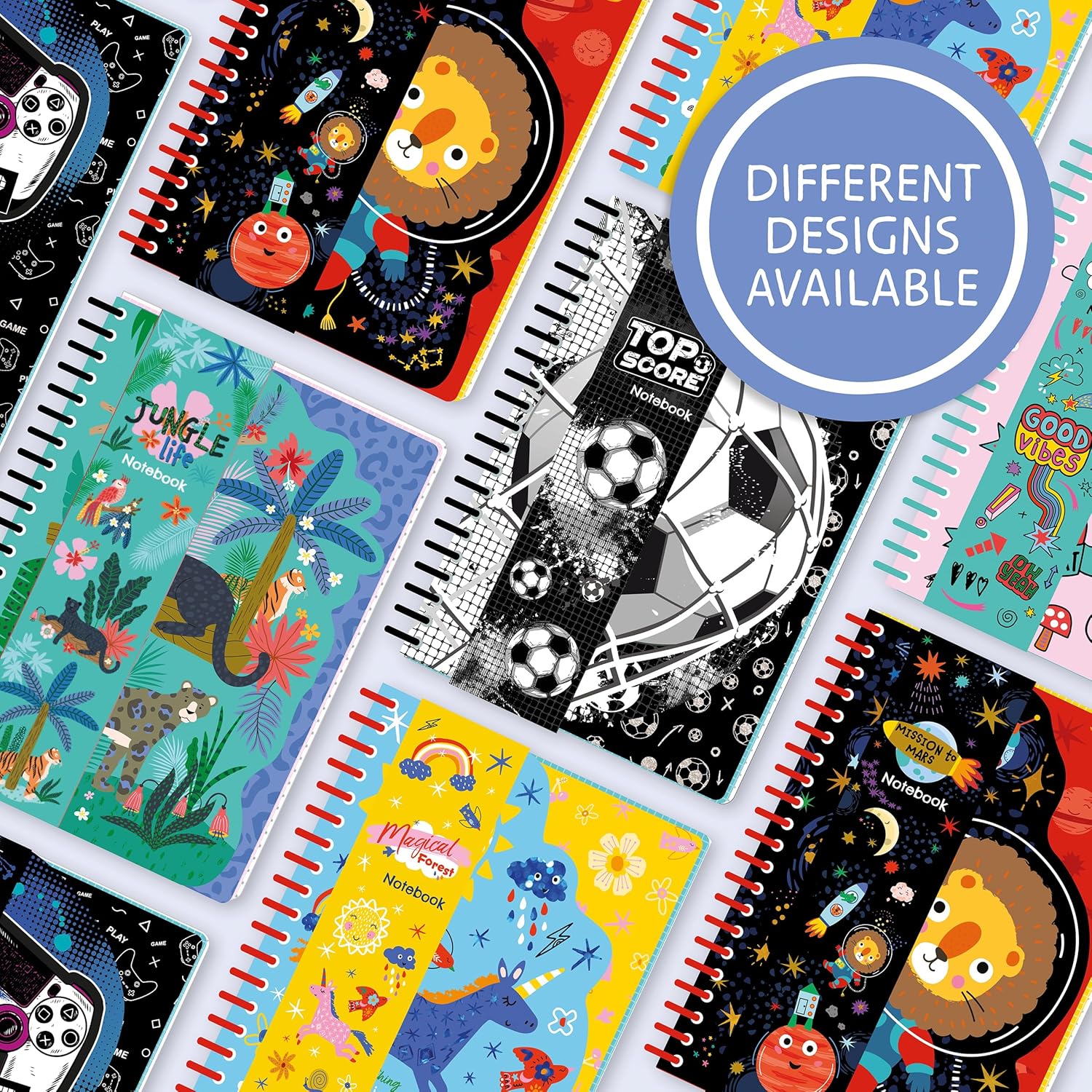 Jungle Life A5 Spiral Notebook with Multiple Paper Styles