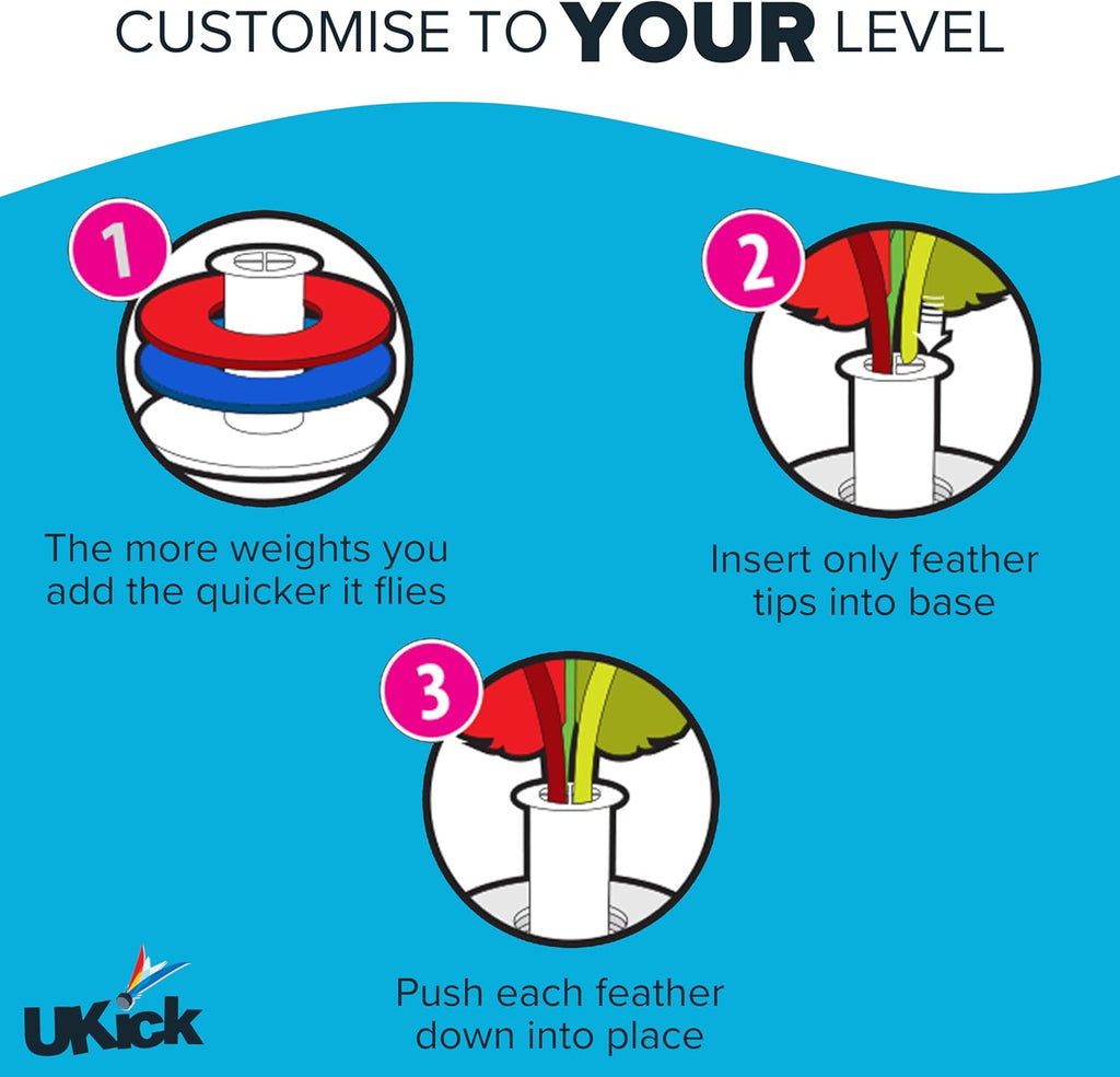 Wicked UKick | Football Skills Freestyle Trainer Feather Shuttlecock