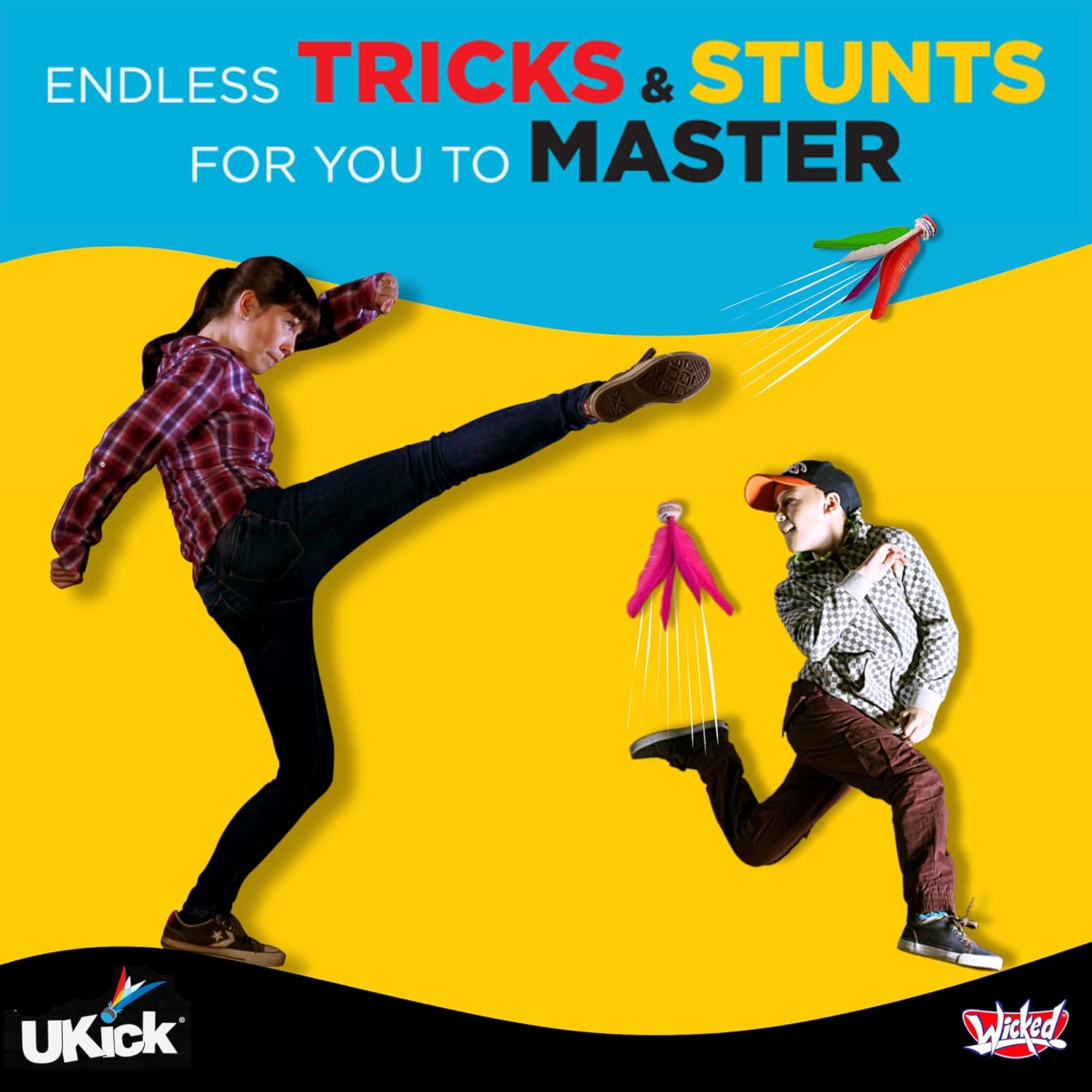 Wicked UKick | Football Skills Freestyle Trainer Feather Shuttlecock