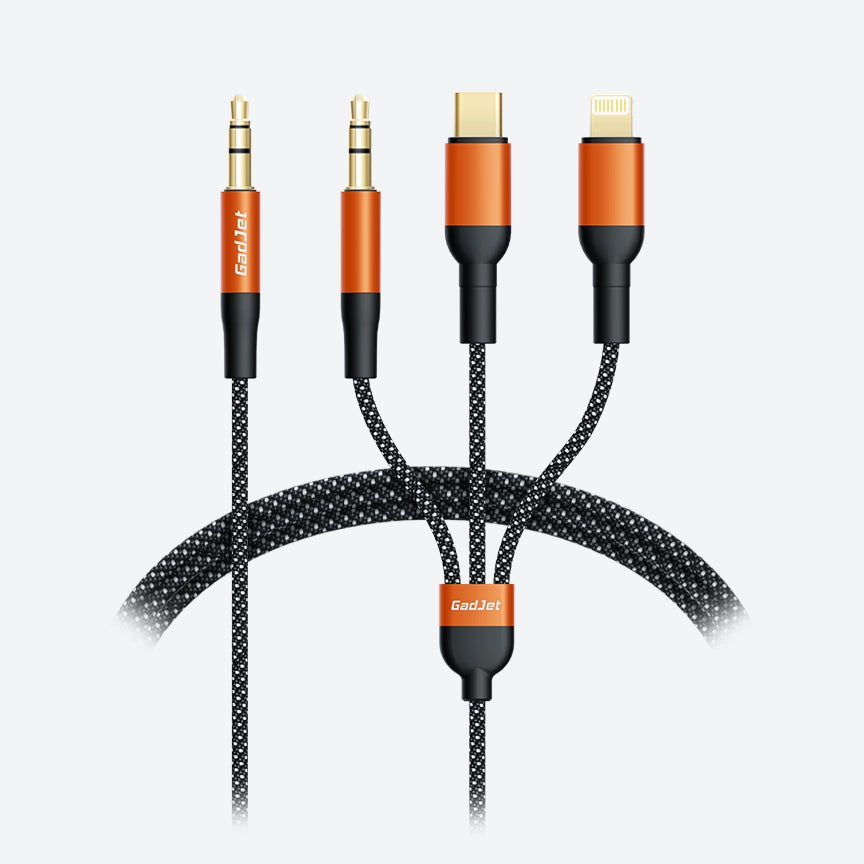 GadJet 3‑in‑1 Trio AUX Audio Cable