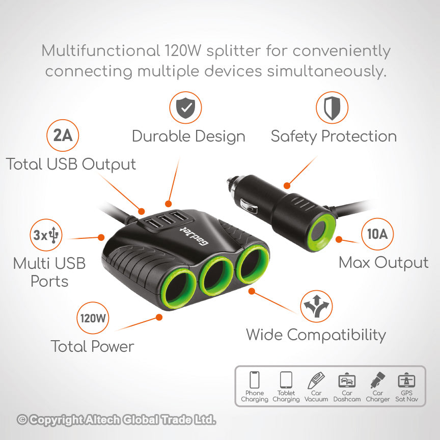 GadJet Multi-Socket Splitter
