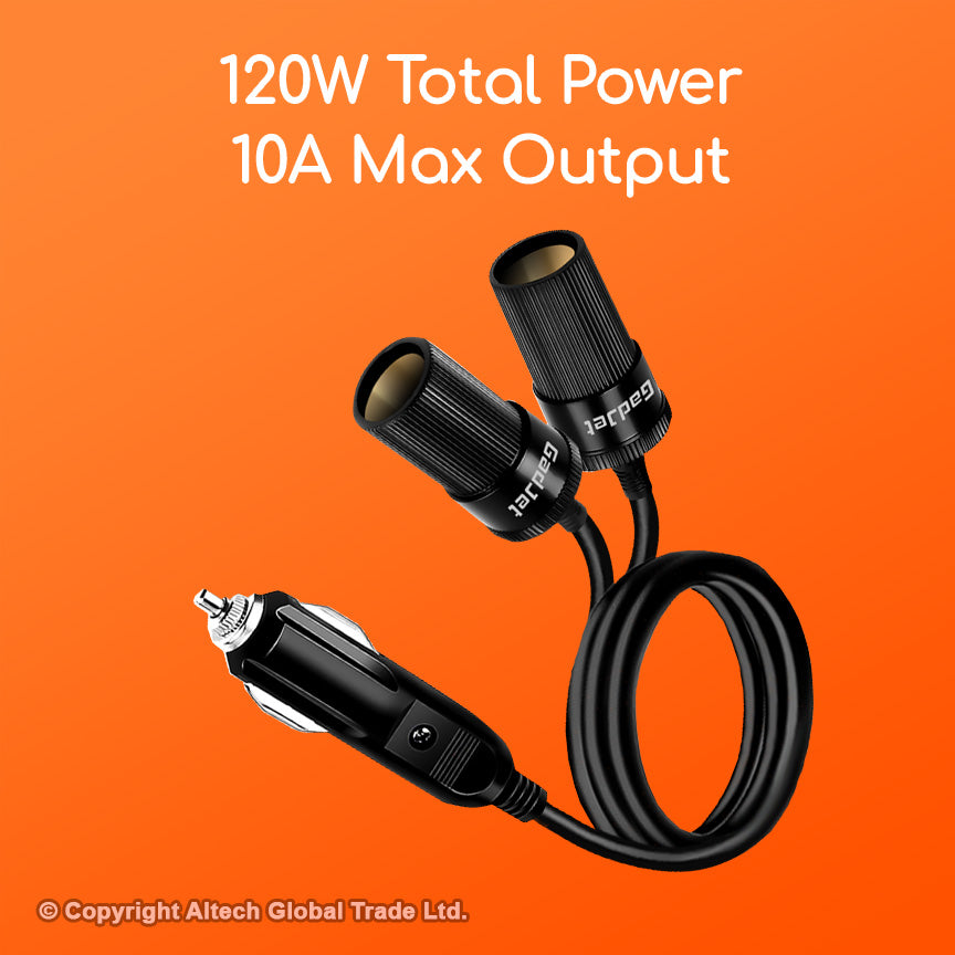 GadJet Dual Socket Cigarette Lighter Splitter