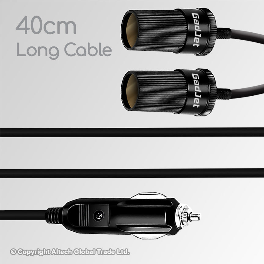 GadJet Dual Socket Cigarette Lighter Splitter