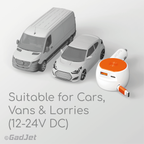 GadJet 60W Rapid 2-Port Car Charger with Built-in USB-C Cable