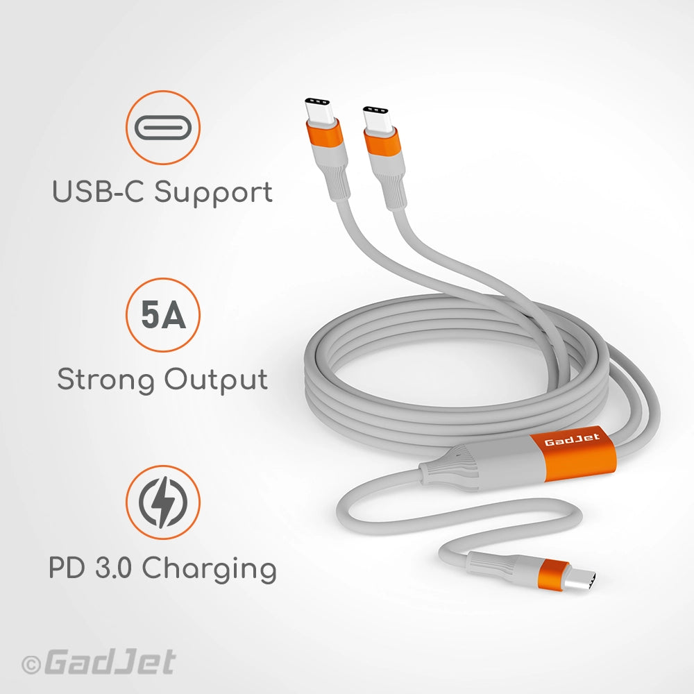 GadJet 100W Dual Ultra Power Charge & Sync Cable
