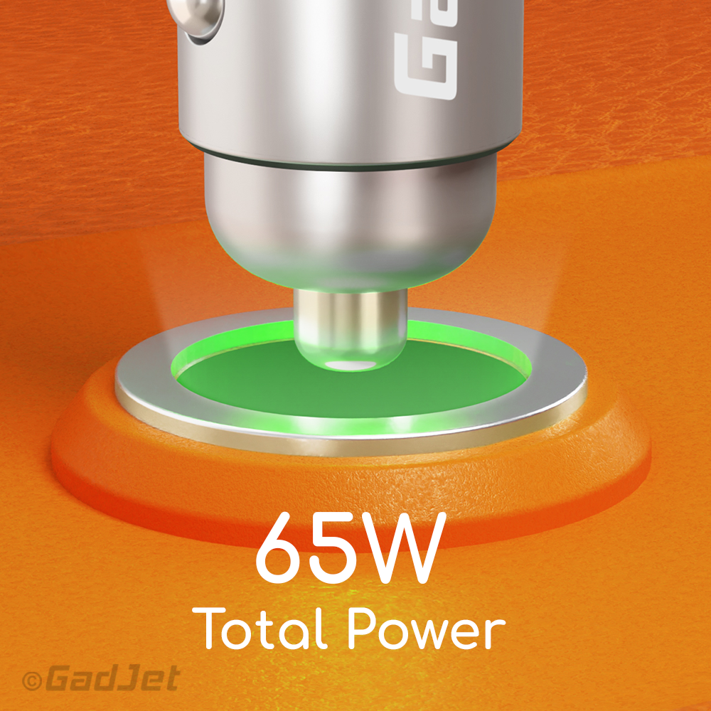 GadJet 4-Port 65W Rapid Car Charger
