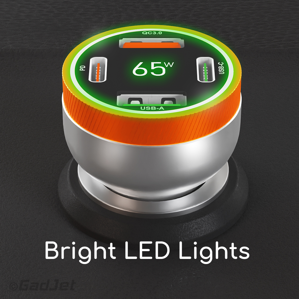 GadJet 4-Port 65W Rapid Car Charger