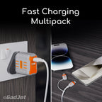 GadJet 2-in-1 Charge & Sync Cable & 2-Port Wall Charger Multipack