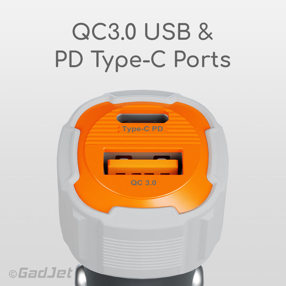 GadJet 2-in-1 Charge & Sync Cable & 2-Port Car Charger Multipack