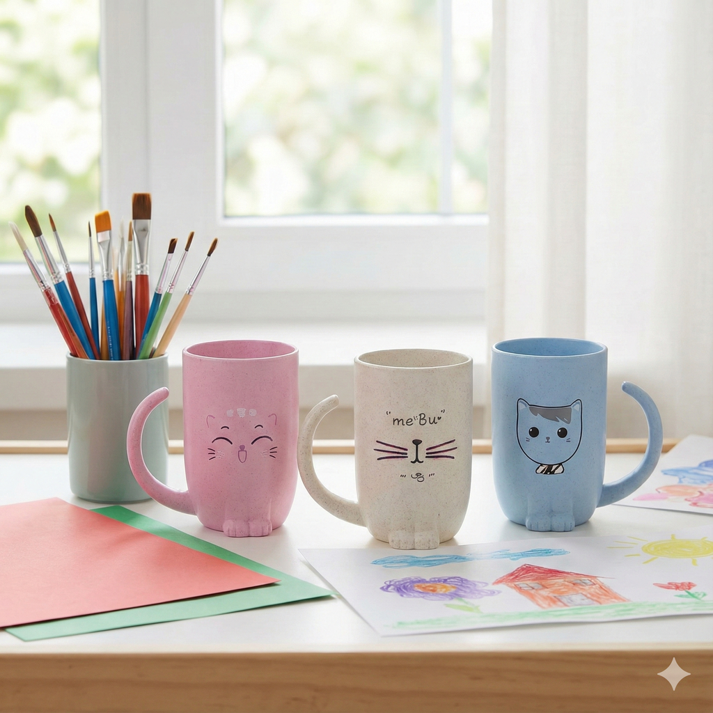 Goodiz Biodegradable Wheat Cat Mug