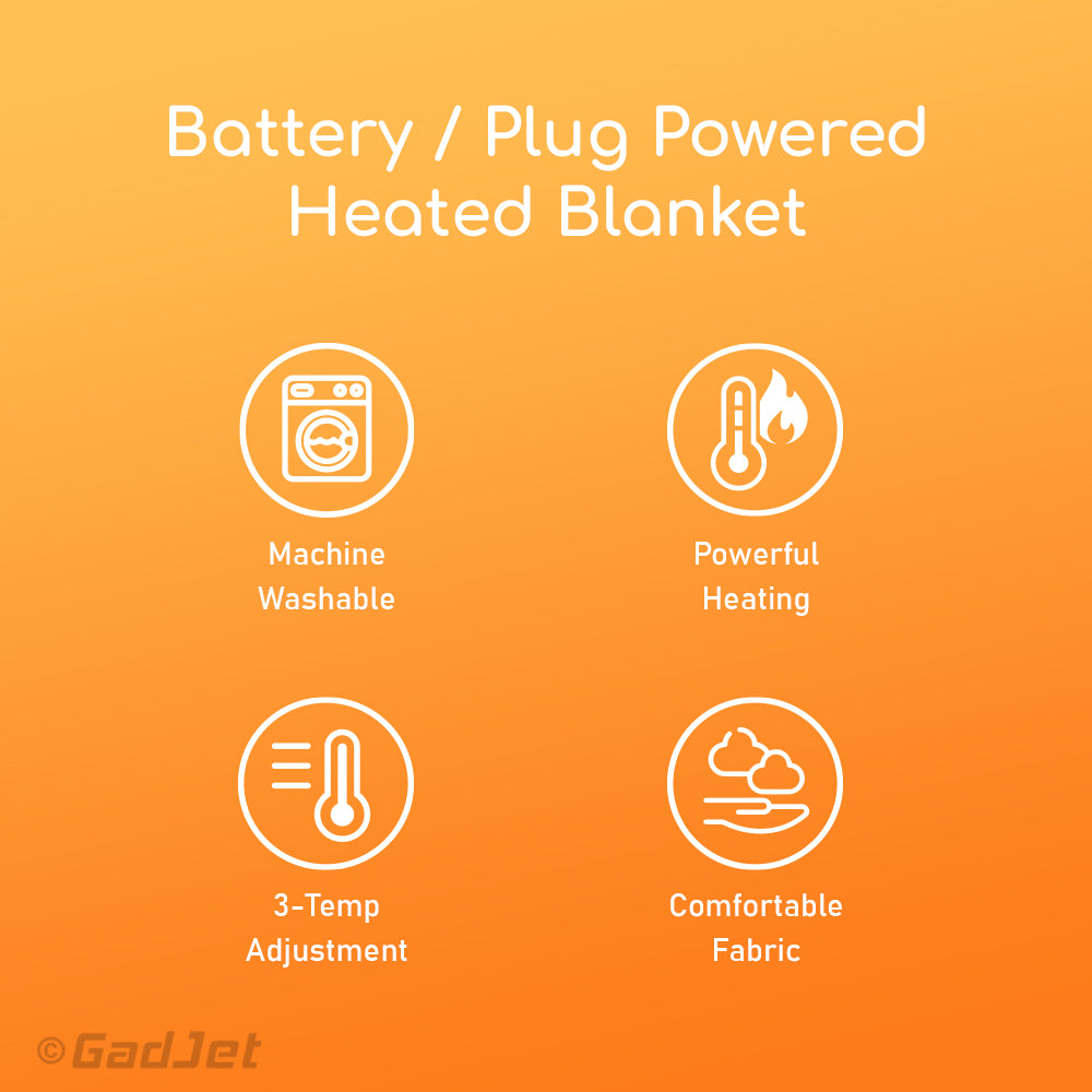 Heated Blanket - Power Bank Included