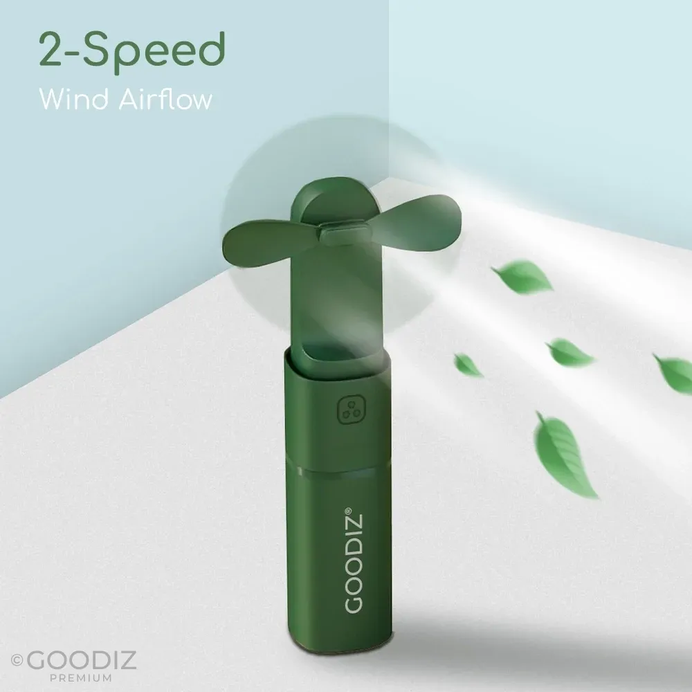 NEW Goodiz 2-in-1 Rechargeable Mini Fan & Power Bank V2