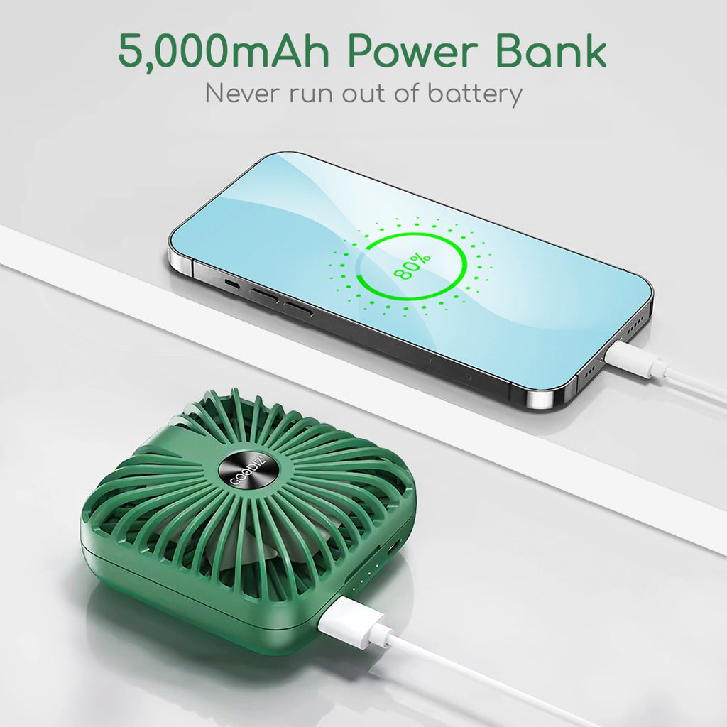 3-in-1 Mini Fan + Power Bank + Phone Holder