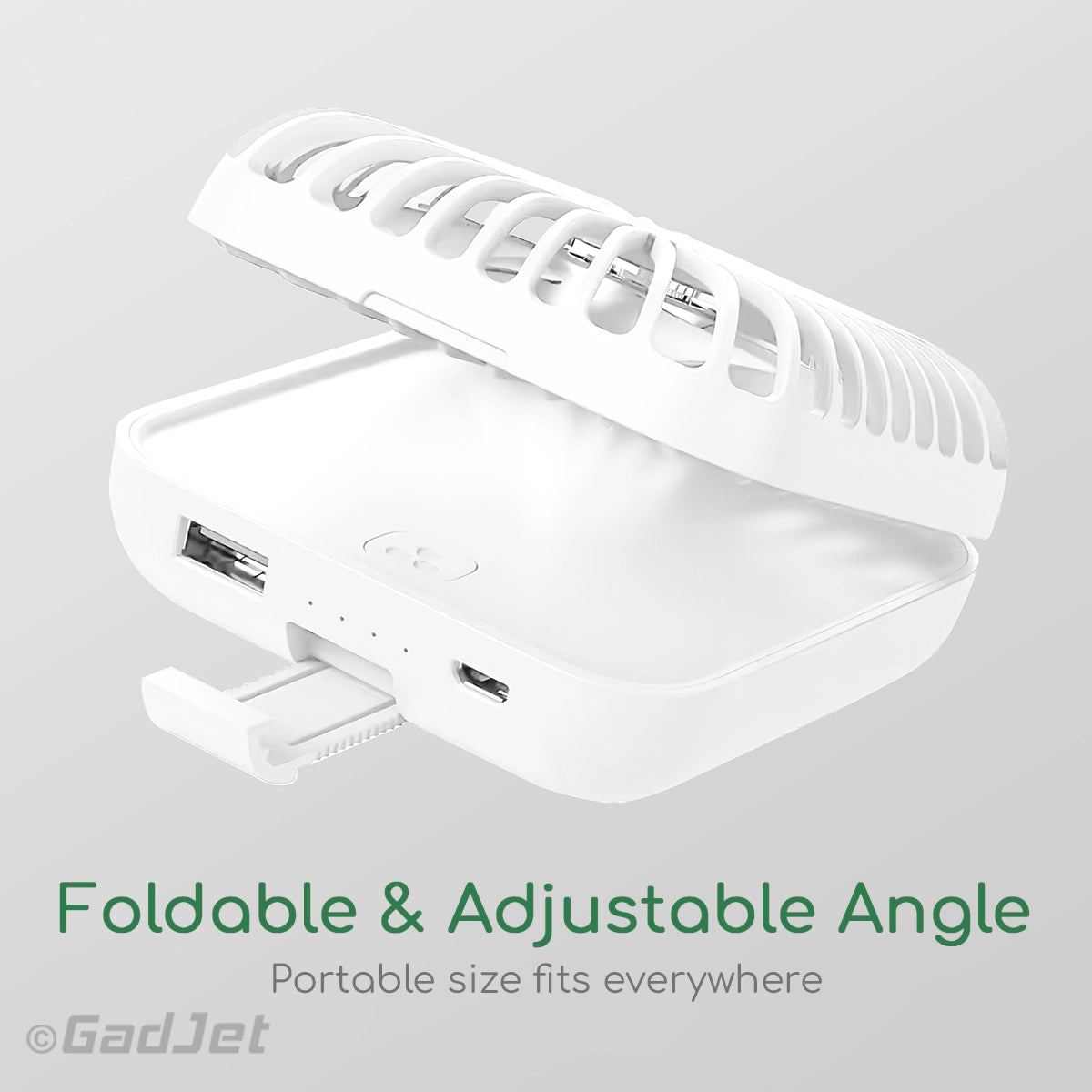 3-in-1 Mini Fan + Power Bank + Phone Holder