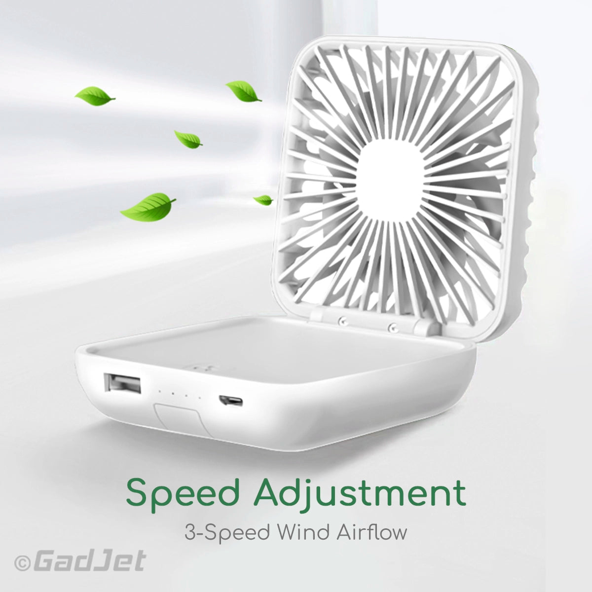 3-in-1 Mini Fan + Power Bank + Phone Holder