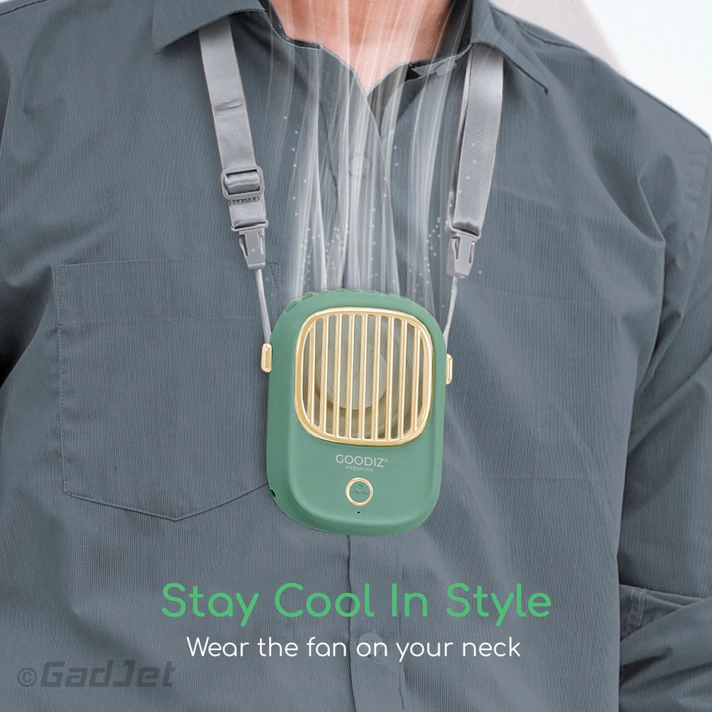 Goodiz Desk + Neck Wearing Fan