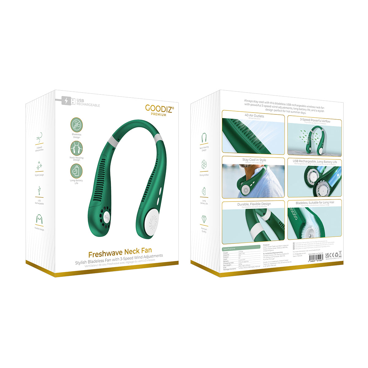 Goodiz Freshwave Bladeless Neck Fan V1