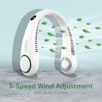 NEW Goodiz AirWave Bladeless Neck Fan with Digital Display V2