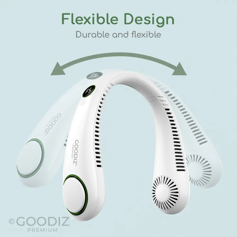 NEW Goodiz AirWave Bladeless Neck Fan with Digital Display V2