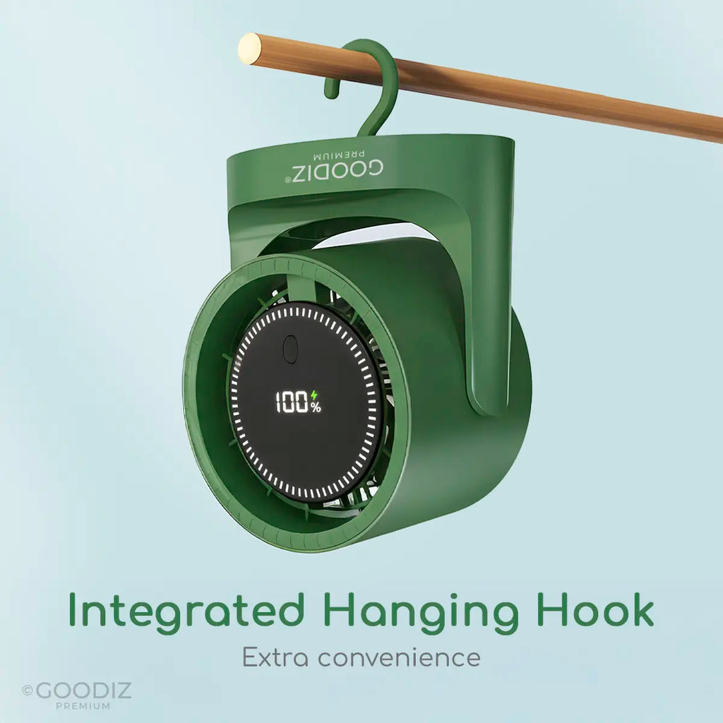 AirGlow Desk, Wall & Hanging-Hook Fan