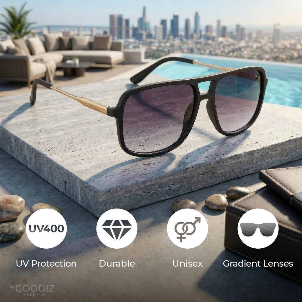 Goodiz Aviator Sunglasses (Purple Haze)