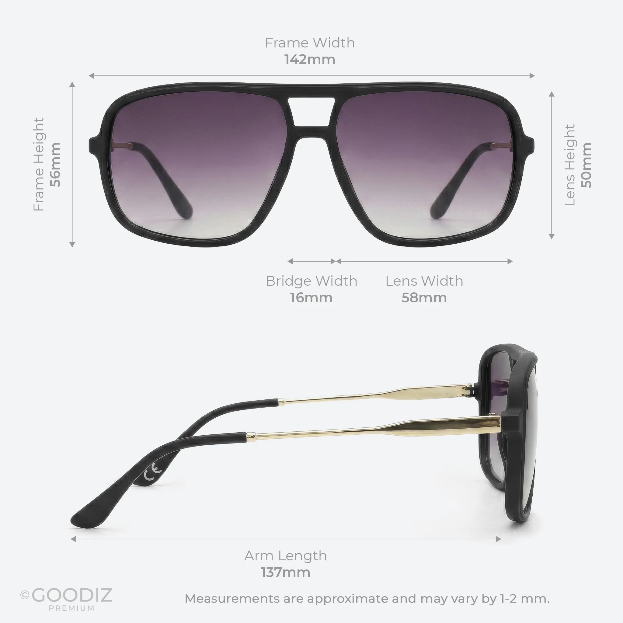 Goodiz Aviator Sunglasses (Purple Haze)