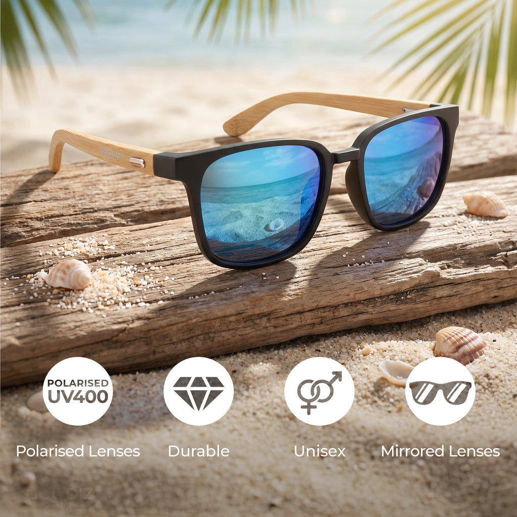 Goodiz Polarised Wayfarer Sunglasses (Deep Blue)