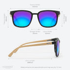 Goodiz Polarised Wayfarer Sunglasses (Deep Blue)
