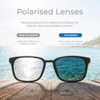 Goodiz Polarised Wayfarer Sunglasses (Deep Blue)