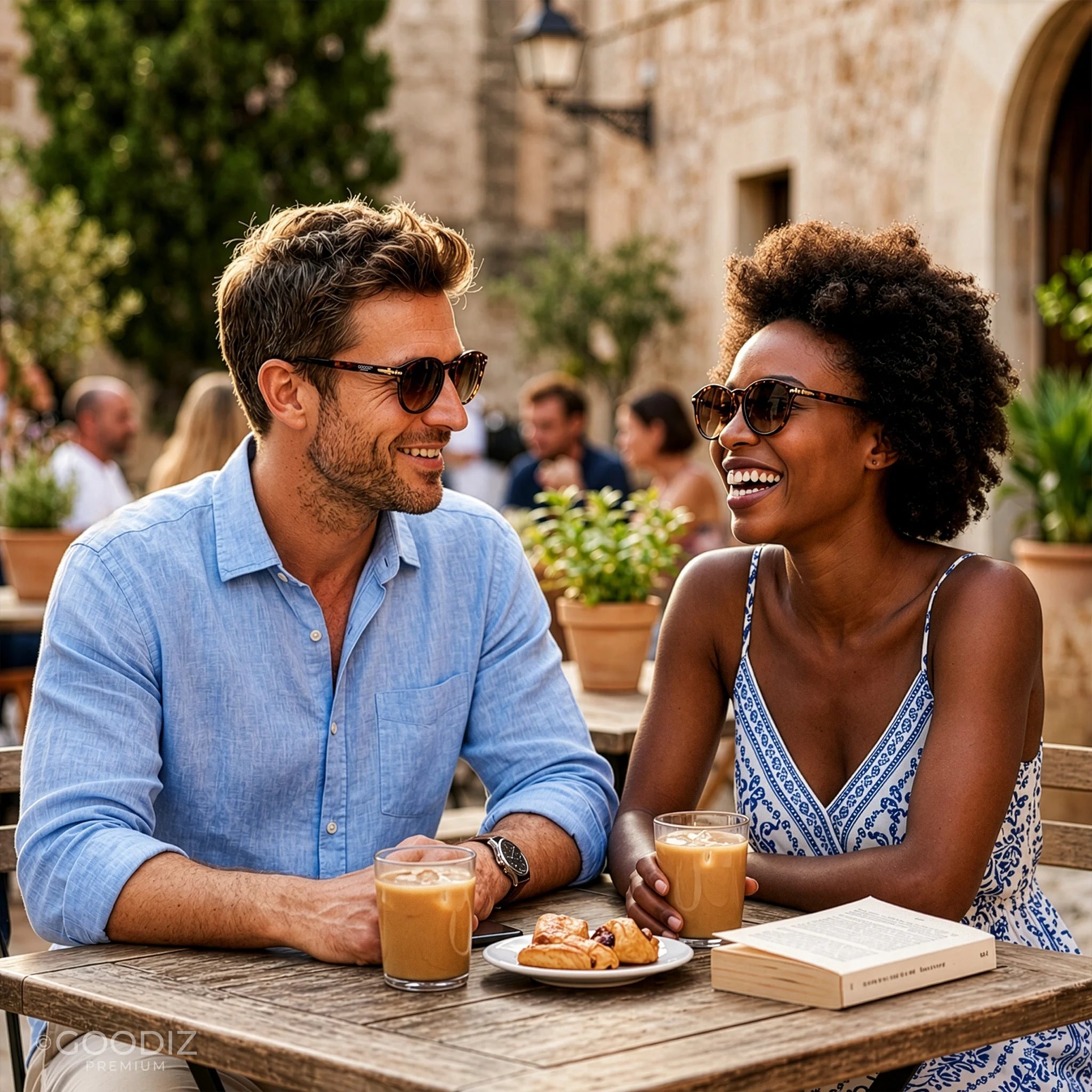 Goodiz Panto Sunglasses (Bronze Tint)