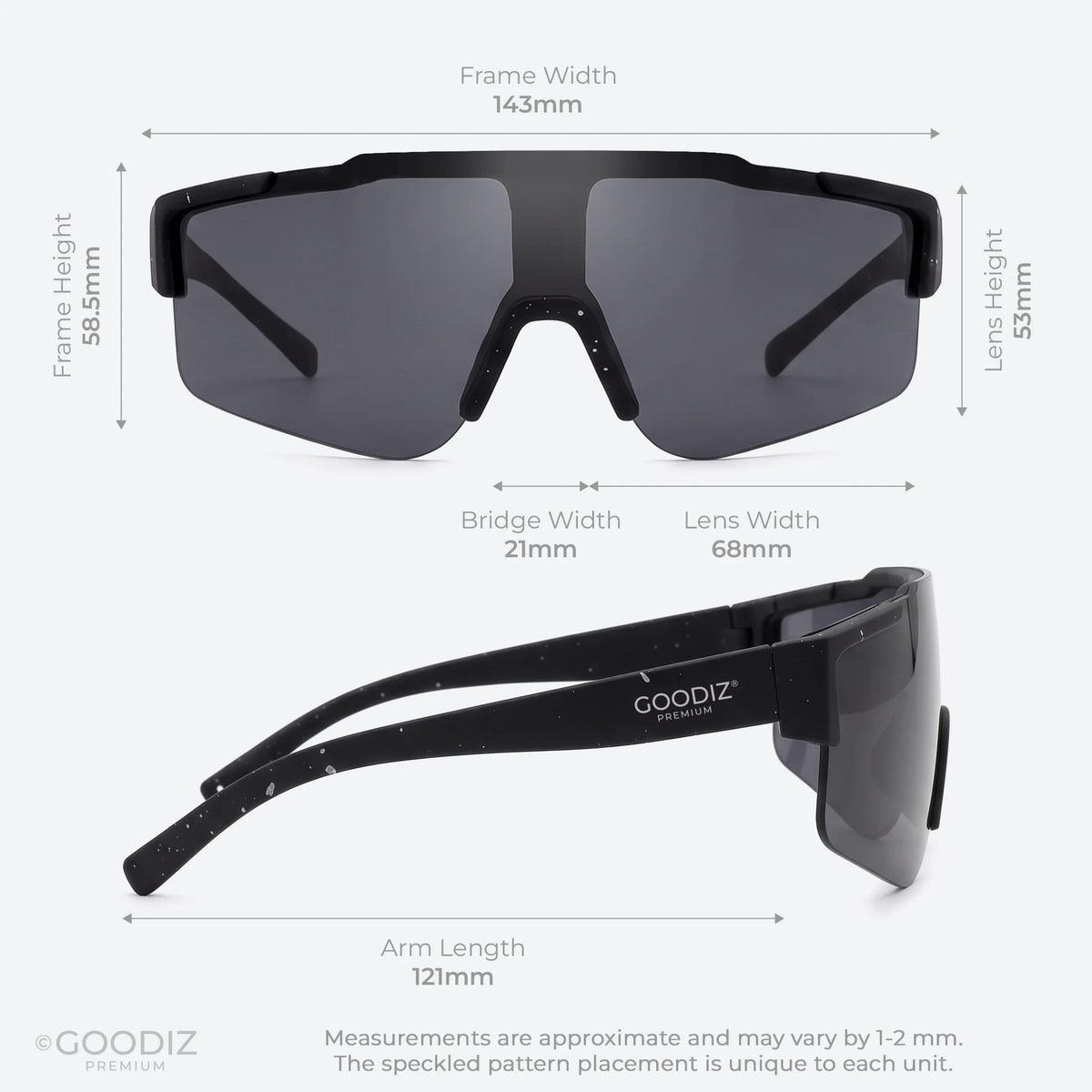 Goodiz Shield Sunglasses (Black Ice)