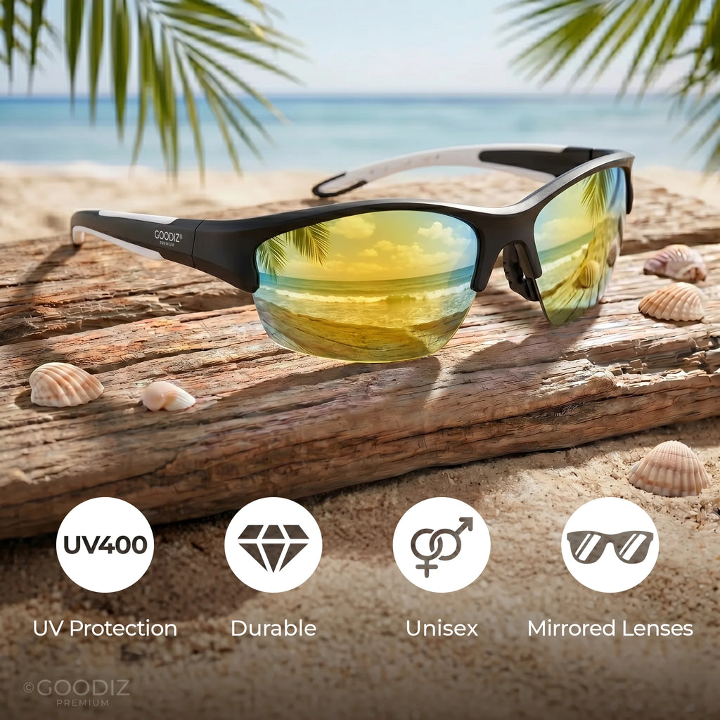 Goodiz Sport Sunglasses (Mirrored Amber)