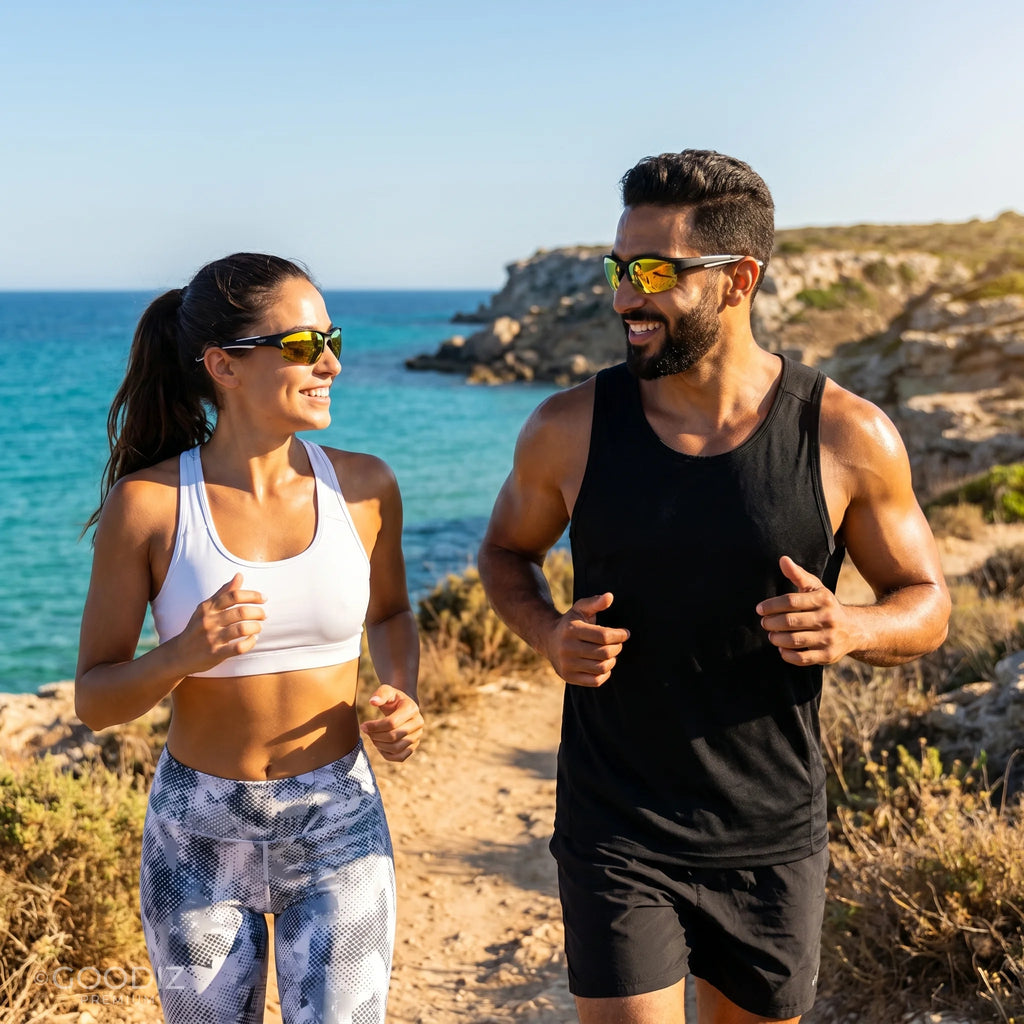 Goodiz Sport Sunglasses (Mirrored Amber)