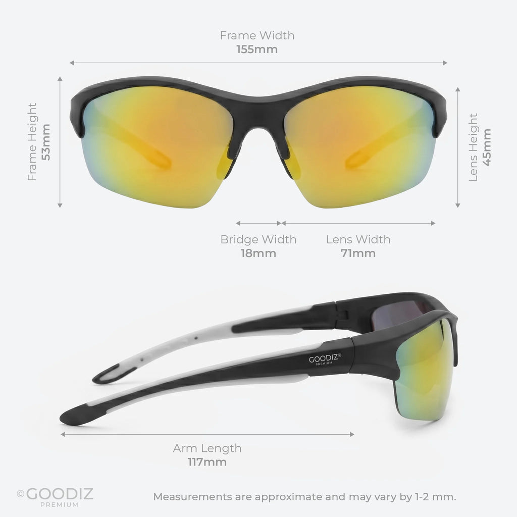 Goodiz Sport Sunglasses (Mirrored Amber)