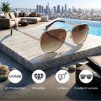Goodiz Aviator Sunglasses (Sunset Bronze)
