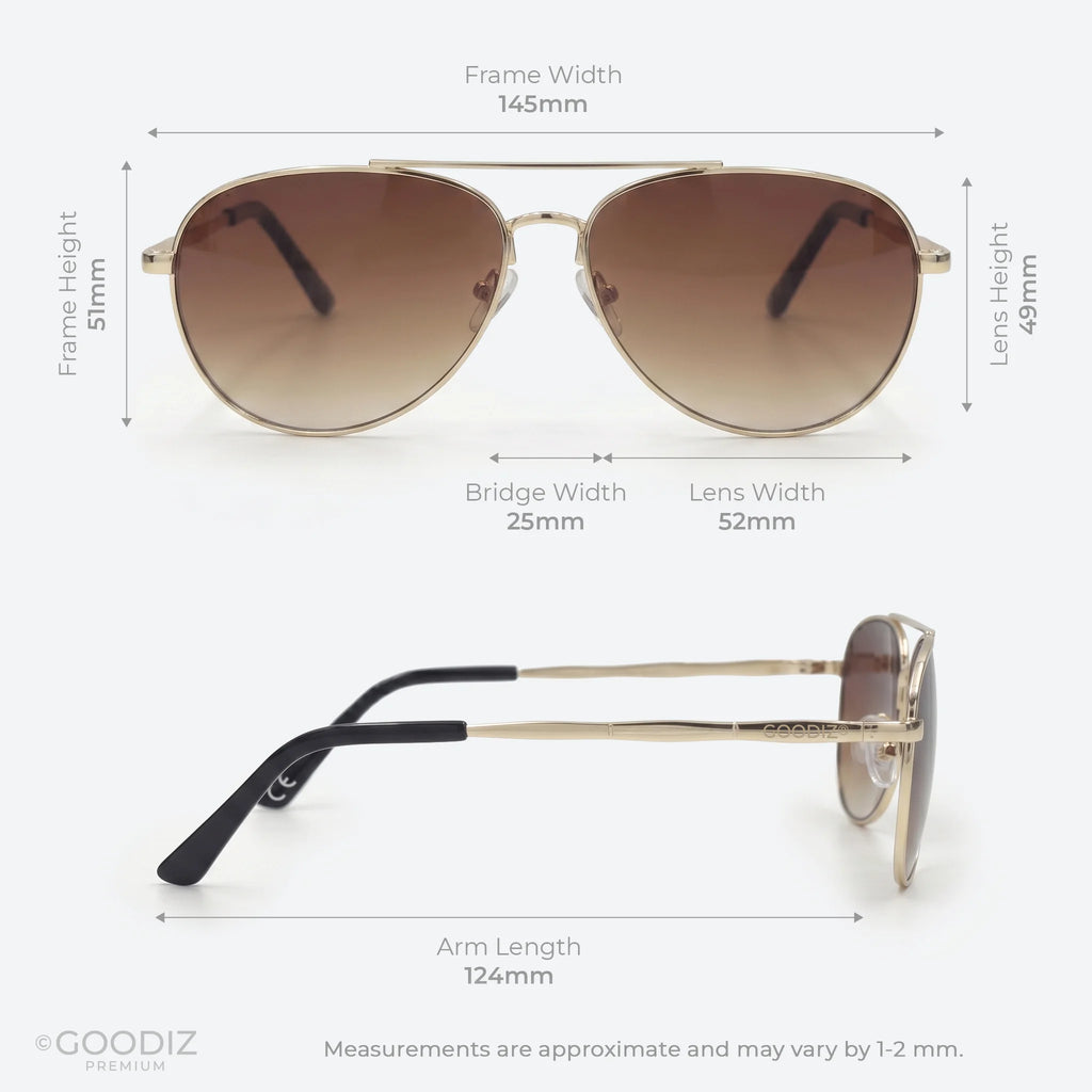 Goodiz Aviator Sunglasses (Sunset Bronze)