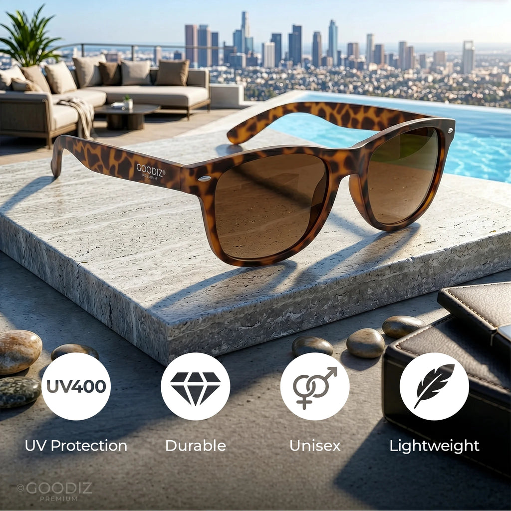 Goodiz Wayfarer Sunglasses (Leopard Brown)