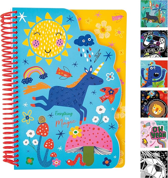 Magical Forest A5 Spiral Notebook with Multiple Paper Styles