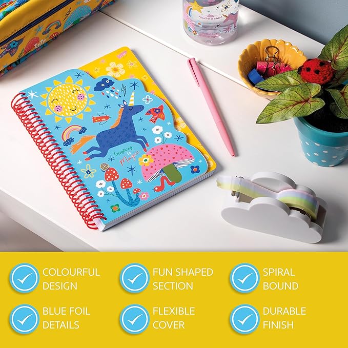 Magical Forest A5 Spiral Notebook with Multiple Paper Styles